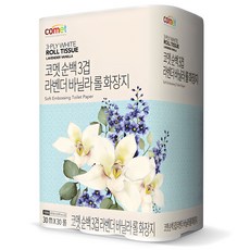 코멧 순백 3겹 라벤더 바닐라 롤화장지 30m, 30개입, 1개