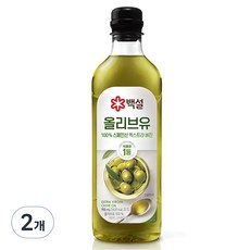 백설 압착올리브유, 900ml, 2개