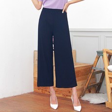 잘빠진 여성용 쫀쫀 와이드 밴딩 쿨팬츠