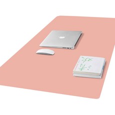 프랑온드 게이밍 키보드 노트북 마우스 무지 가죽 장패드 1000x500, 핑크, 1개