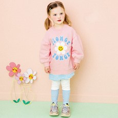 헤이미니 여아용 플라워 파워 레이어드 상하복