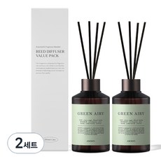 2024년 최고의상품  실내디퓨저 Best5_에이센트 네이처 실속형 디퓨저 200ml x 2p + 섬유스틱 10p, 그린에어리, 2세트