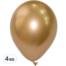 젤루뚝 메탈 파티 풍선 12.7cm x 50p + 25.4cm x 30p 세트, 골드, 4세트