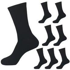 구냥씩 남성용 롱 솔리드 크루삭스 블랙 화이트