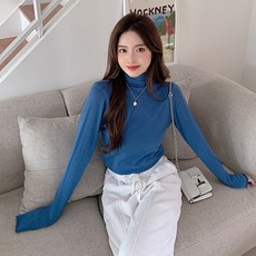 레몬소울 여성용 땅크 베이직 폴라 니트티