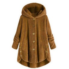 에이홉 여성용 따뜻한 유니크 후드 코트 재킷