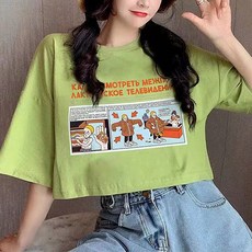 여성용 블랙101 메리튼 그래픽 반팔 티셔츠