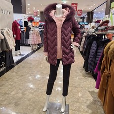조이너스 폭스 후드 라인 구스 다운 패딩