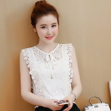 여성 나시 블라우스 민소매티 쉬폰민소매블라우스 레이스나시 레이어드나시 여름블라우스 BJW02