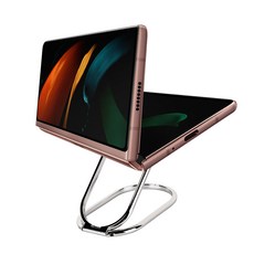 아이몰 갤럭시 Z폴드 플렉시블 ZN 2단 그립톡 멀티 거치링 스탠드, 블랙