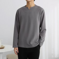 더베이직샵 베이직 링클 프리 슬릿넥 긴팔 티셔츠 리뷰후기