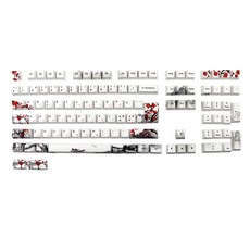Plum Blossom Keycaps PBT 승화 기계식 키보드 키카브 111 Cherry MX 스위치를위한 Keys OEM 프로파일 개인화, 핀란드