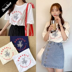 코코블랑 다닝 라운드레터링티셔츠 리뷰후기