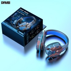 DFMEI 소이토 무선 컴퓨터 게임 이어폰 블루투스 헤드셋 헤드셋, SY-T830 블랙 블루 듀얼 모드 무선 게임