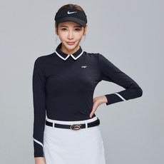 R 골프 T-4216 여성 골프 티셔츠 시크 블랙 리미티드 에디션 4차 리오더