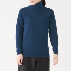 무인양품 UJI 여성 목이 편한 저지 터틀넥 스웨터 W9AA871