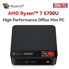 미니 PC 초소형 가정용 Beelink SER5 MAX AMD Ryzen 7 5800H R7 5700U 윈도우 11 16GB WIFI6 게이머 5500U, 7.AMD Ryzen 7 5700U+32GB 1TB+미