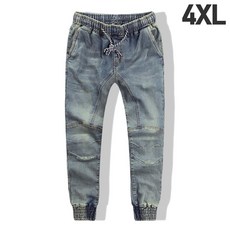 카키브라운 4XL 빅사이즈 남자 밴딩 청바지 조거팬츠 남성 바지 리뷰후기