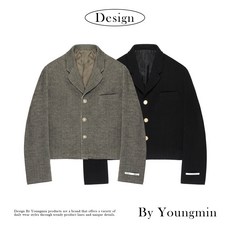  DESIGN BY YOUNG MIN - 쉘비 크롭 자켓 캐주얼 30대 브랜드옷 데이트룩 데일리룩 