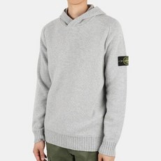 디몬트 21 F/W 스톤 남성 와펜 패치 후드 니트(연그레이) 7515530A3 V0061