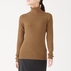 무인양품 MUJI 여성 목이 편한 리브 터틀넥 스웨터 W9AA870 리뷰후기