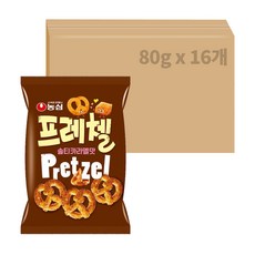 농심 프레첼 솔티카라멜맛, 80g, 16개입