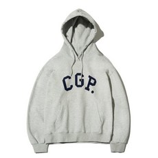 코드그라피 CGP 심플 로고 후드 그레이