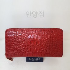 니콜밀러 무배 한국 고급악어무늬패턴소가죽지퍼장지갑 실용성있는 고급여성통장지갑 장지갑 리뷰후기