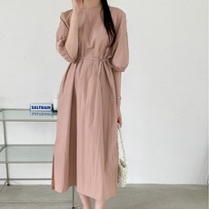 일상화보 미르하 여성 반팔 롱 원피스 데일리 캐주얼 리뷰후기