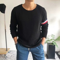 남자 여름 긴팔 배색 슬라브 린넨 니트 리뷰 후기
