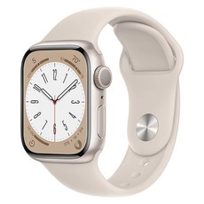 애플 워치 시리즈8 GPS 41mm / 관부가세포함_미국정품, S/M (130-180mm), Starlight