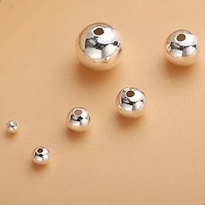 고순도 925 실버볼 은볼 2mm 100개 팔찌만들기 목걸이만들기 반지만들기 은부자재 실버부자재