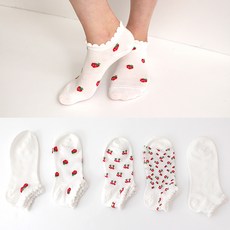 이너피아 화이트 레이스 발목양말 프릴 짧은 양말 5켤레고리수건 리뷰후기