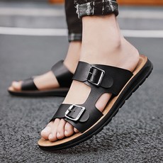 남성 남자 여름 캐주얼 슬리퍼 RIVER BLACK H213A007BK 리뷰후기