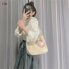 Y.GA 2023 핫한 여성 숄더백 롱핸들 경량 엄마 쇼퍼백 베이직 여성백 20대 여대생 대용량 숄더백 직장인 회사원 통근 데일리 가방 패션 컴퓨터 가방