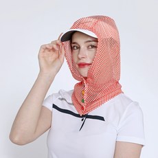 캐필드 UV차단 체크후드망토 햇빛가리개 후드형망토 리뷰후기