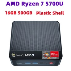 BeelinkSER5미니PC 듀얼HD1000M데스크탑컴퓨터 Win11AMDRyzen55500UDDR416GBNVMESSD WIIF6BT5.24K60Hz, 04R75700U16GB500GB_02EU