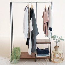 인더룸 시스템 2단 선반 철제 스탠드 옷걸이 리뷰후기