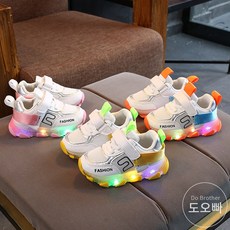 도오빠 아동 LED 운동화 불빛 키즈 신발 스니커즈 찍찍이 남아 여아 유치원 185 벨크로 미끄럼방지 공주 메쉬 리뷰후기