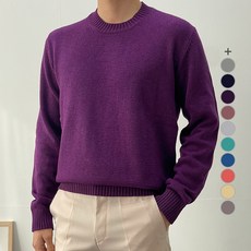 베이직 라운드 남성니트
