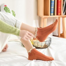 진주 주얼리 여성 레이스 패션발목양말 리뷰 후기