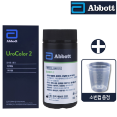 애보트 Urocolor 소변검사스틱 당 당뇨 단백뇨 단백질 2종 1박스 100매, 선택1) 소변검사스틱 2종 + 소변컵, 1세트