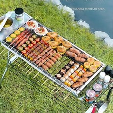 금주의 할인상품  바베큐그릴 가성비 상품_캠핑바베큐그릴 숯불화로 70CM*33.5CM*69CM 5-10한 캠핑그릴, 1개