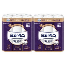 인기상품  크리넥스데코앤소프트 Best5_크리넥스 3겹 데코앤소프트 37m 24롤 2개 min*43903jX, 데코37m, 1