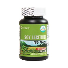 오로니아 대두레시틴 90캡슐 혈액순환 콩 식물성 인지질 NON GMO 포스파티딜콜린, 90개,