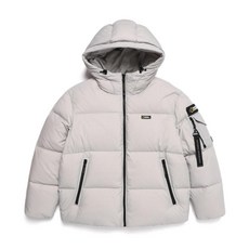 국내백화점 내셔널지오그래픽 골든몰 남성 숏기장 구스 후디 다운 점퍼 MC GREY N224MDW720