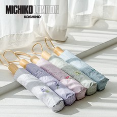 미치코런던 소프트플라워체크 3단수동양우산