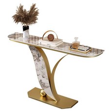 미니 콘솔 현관 테이블 탁자 복도 테이블 장식장, 반짝이는 +금색 프레임, 150*30*80cm
