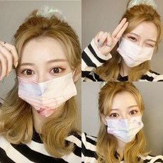 패션마스크 마블 컬러 일회용 마스크 개별포장 리뷰 후기