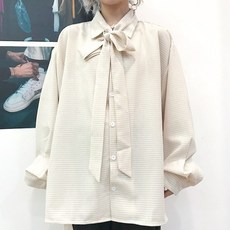 울트라패션 로즈니 리본 포인트 체크 패턴 남방 셔츠 리뷰후기